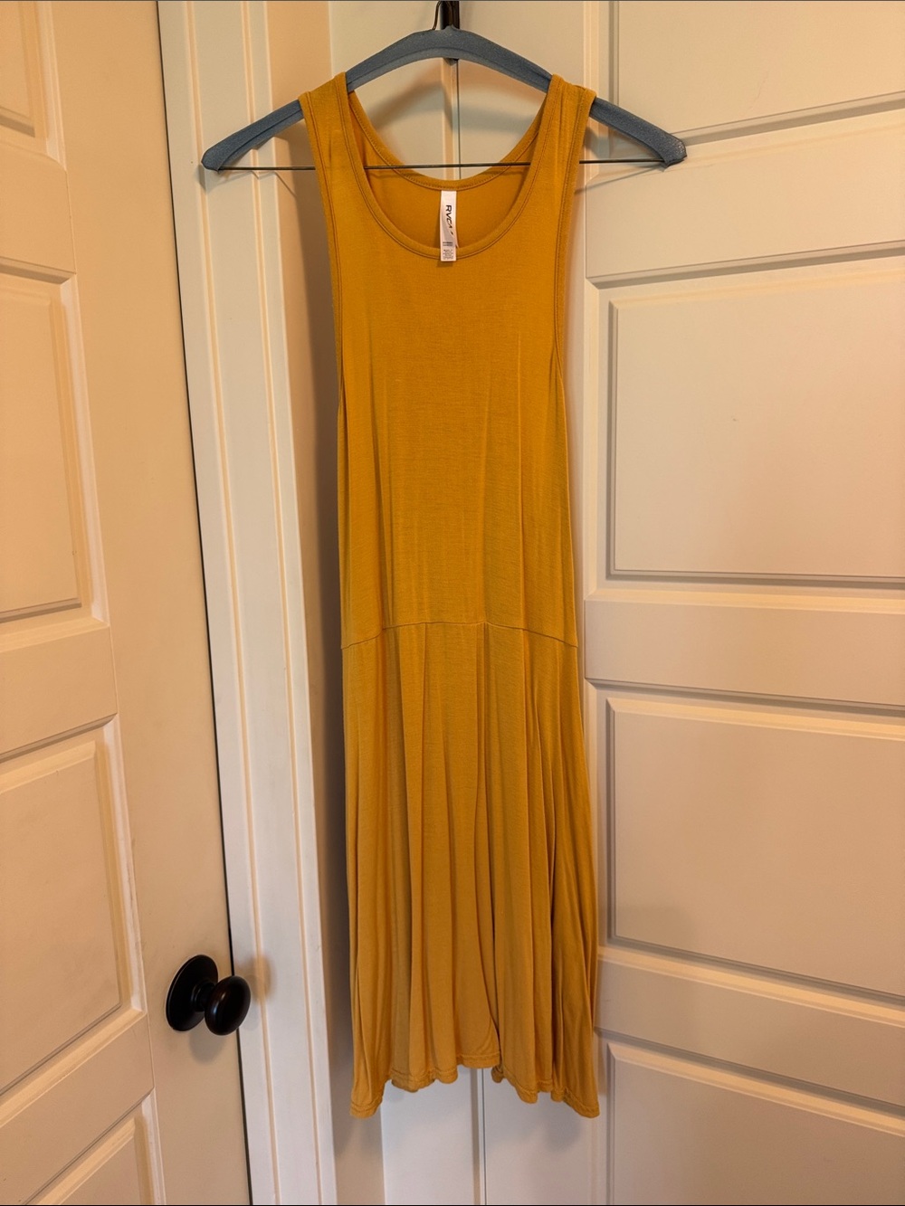 RVCA Mustard Sleeveless Maxi Dress - Lightweight Summer Style